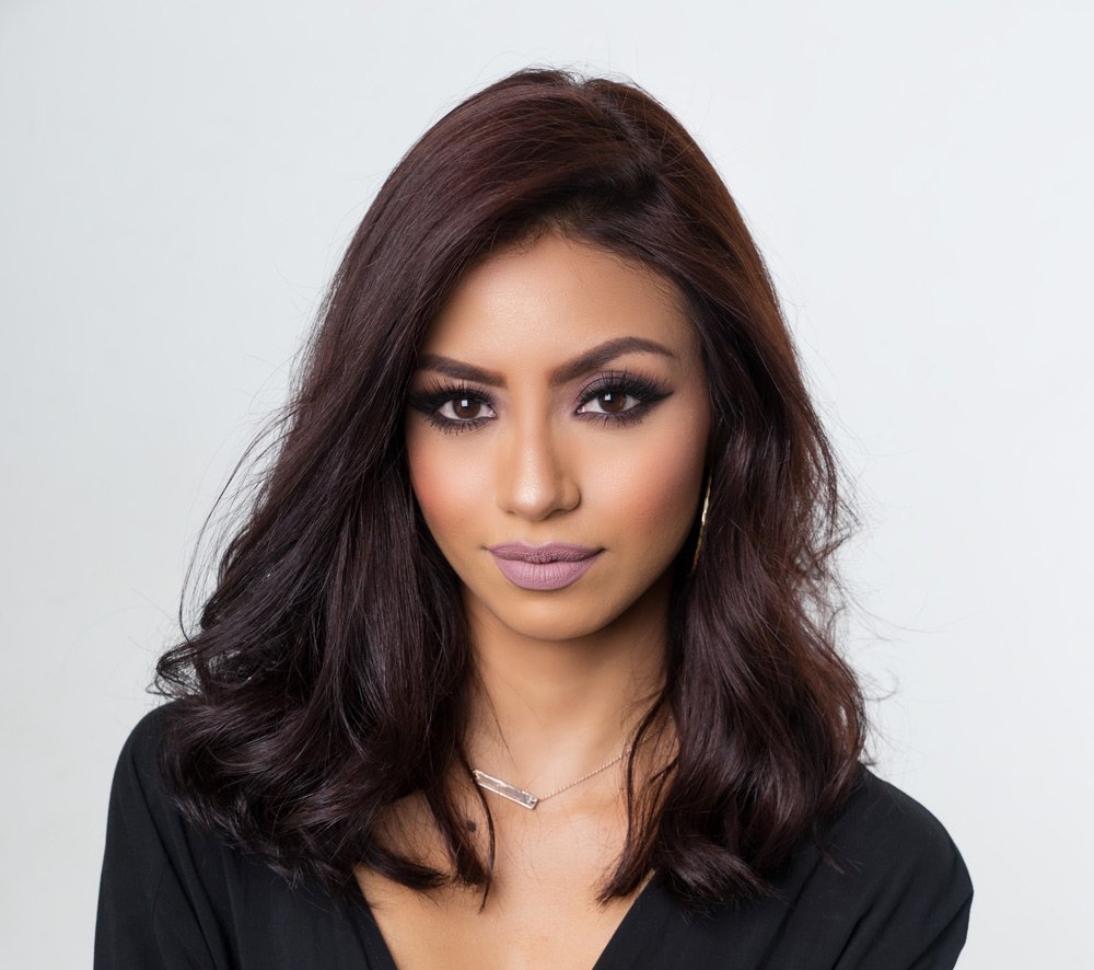 Model with Hair Extensions