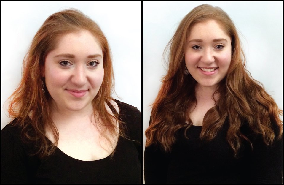 Before and After Gallery of Clients Hair Extensions NYC