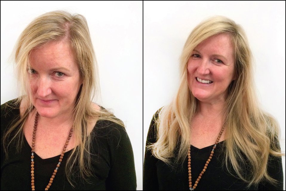 Before and After Gallery of Clients Hair Extensions NYC